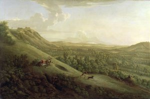 Kilátás a Surrey állambeli Boxhillre, Dorkinggal a távolban
