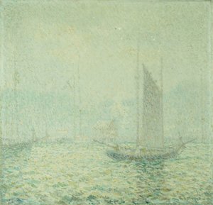 Harbor Mist (olaj, vászon) alkotó: George Loftus Noyes