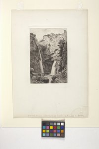 Tivoli vízesése (tinta)