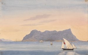 Gibraltár szikla Algecirasból (Spanyolország)