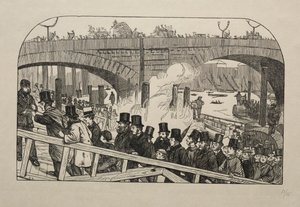The Living Stream at London Bridge – Under the Bridge, 1863. alkotó: George Louis Palmella Busson Du Maurier