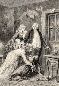 A király búcsúja családjától 1793 januárjában (metszet)