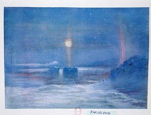 Antarktisz, illusztráció Sir Ernest Shackleton (1874-1922) "Nimród az Antarktiszon 1907-09" című könyvéből. alkotó: George Marston