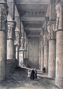 A Nagy Templom belseje, Denderah, Egyiptom, 1843