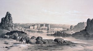 Philae, Délre néz, Egyiptom, 1843