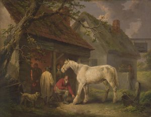 A patkolókovács boltja (vagy A patkolókovács) 1793 (olaj, vászon) alkotó: George Morland