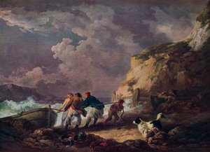 Tengerpart: Halászok csónakban, 1791.