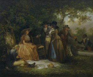 A horgászok lakomája alkotó: George Morland