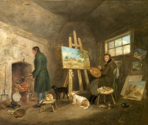 A művész műtermében és az embere, Gibbs, 1802
