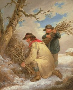 Gallygyűjtők a hóban alkotó: George Morland