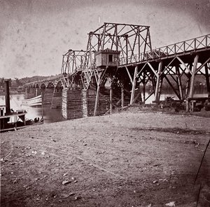 Híd a Tennessee folyón keresztül Chattanoogában, kb. 1864.