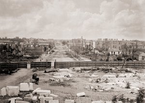 Columbia, Dél-Karolina, USA az 1865-ös tűzvész után (f/w fotó)