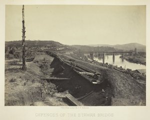 Az Etawah-híd védművei alkotó: George N. Barnard