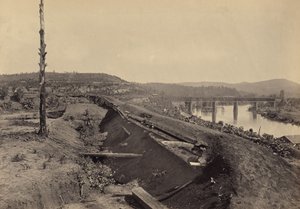 Az Etawah-híd védművei alkotó: George N. Barnard