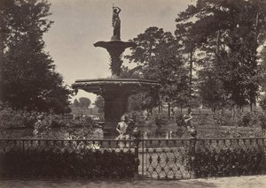 Fountain, Savannah, Georgia, 1860-as évek. alkotó: George N. Barnard
