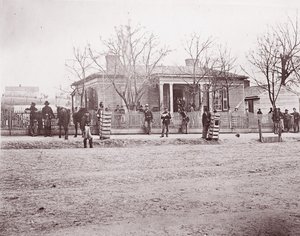 Sherman vagy Thomas tábornok főhadiszállása, Chattanooga, kb. 1864. alkotó: George N. Barnard