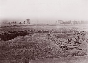 Lázadó erődítmények Atlanta előtt, kb. 1864. alkotó: George N. Barnard