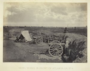 Rebel Works in Front of Atlanta, GA, No. 4, 1864. alkotó: George N. Barnard