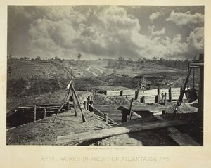 Rebel Works in Front of Atlanta, GA, No. 5, 1864. alkotó: George N. Barnard