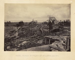 Lázadók erődítményei Atlanta előtt, Georgia, 1. sz. alkotó: George N. Barnard