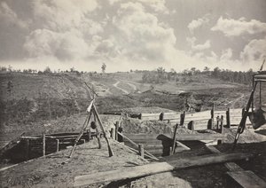 Rebel Works Atlanta előtt, Georgia, No. 5, 1865-1866. alkotó: George N. Barnard