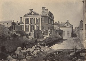 A Pinckney-kastély romjai, Charleston, Dél-Karolina, 1860-as évek. alkotó: George N. Barnard