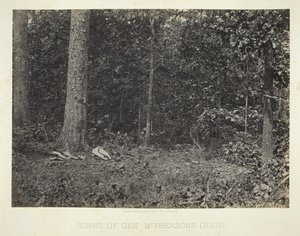 McPhersons tábornok halálának jelenete, 186466. alkotó: George N. Barnard