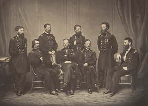 Sherman és tábornokai, 1860-as évek. alkotó: George N. Barnard