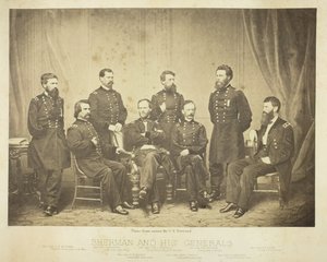 Sherman és tábornokai, 1865. alkotó: George N. Barnard