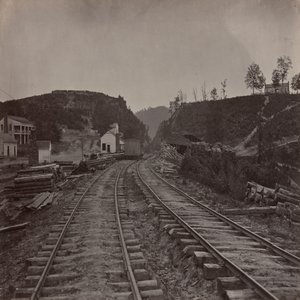 Az Allatoona-hágó, észak felé nézve, Georgia