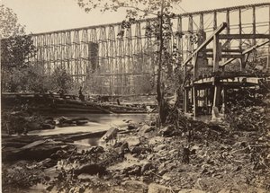 Restle Bridge Whiteside-nál alkotó: George N. Barnard