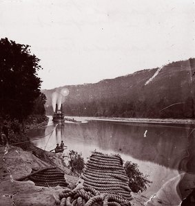 Amerikai közlekedés Rapidsben, Tennessee RiverThe Suck – Tennessee folyó Chattanooga alatt..., kb. 1864.