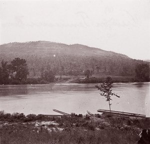 Kilátás a Tennessee folyóra, kb. 1864. alkotó: George N. Barnard