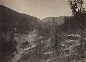 Whiteside Valley Below the Bridge, 1860-as évek. alkotó: George N. Barnard
