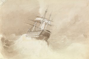 A HMS "Trafalgar" elvesztette kormánylapátját egy északkeleti szélviharban Málta előtt.