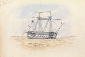 Monarch" Sheernessben a "Trafalgar"-ról 1851. január 29.