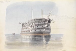 Trafalgar" a felső Barracca alatt, Málta, 1852. március 27.