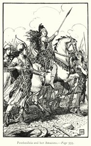 Az Iliász: Penthesileia és amazonjai (metszet)