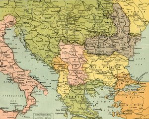 Térkép a keleti harci frontok illusztrálására, 1919.