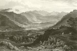 Rydal Water and Grassmere, a Rydal Parkból, Westmorlandból