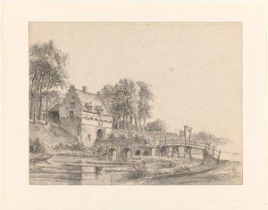 Kilátás a Kasteel Buren kapujára alkotó: George Pieter Westenberg