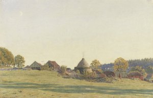 Brickfield at Pitland Street, Surrey (fekete ólom, wc és testszín papíron) alkotó: George Price Boyce