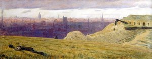 Newcastle a Rabbit Banks-ból, Gateshead a Tyne-nál alkotó: George Price Boyce