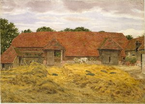 Vörös pajta Whitchurchben, 1868 alkotó: George Price Boyce
