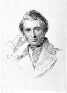 John Ruskin (1819-1900) portréja, amelyet Francis Holl (1815-84) vésett alkotó: George Richmond
