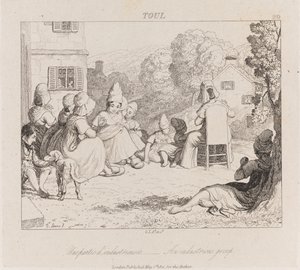 Industrious Group, Toul, 1821 körül (rézkarc) alkotó: George Robert Lewis