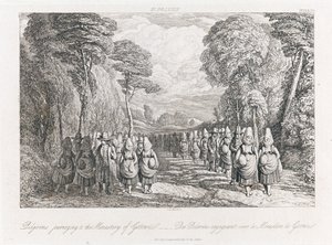 St. Polten – Zarándokok, 1821 körül (rézkarc)