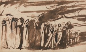 A kárhozottak menete: Vázlat Dante „Inferno” című művéhez alkotó: George Romney