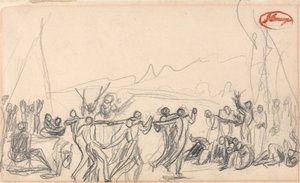 Bacchanáliai jelenet (valószínűleg antediluvi) alkotó: George Romney