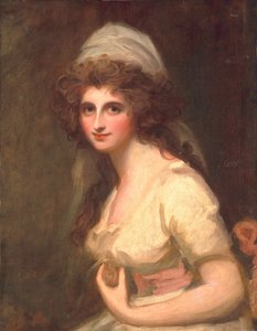 Emma Hart fehér turbánban, 1791 körül alkotó: George Romney